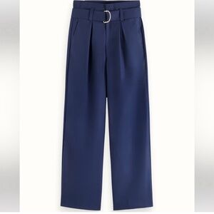 NWOT Scotch & Soda Daisy High Rise Paperbag Trousers Pants Navy 30